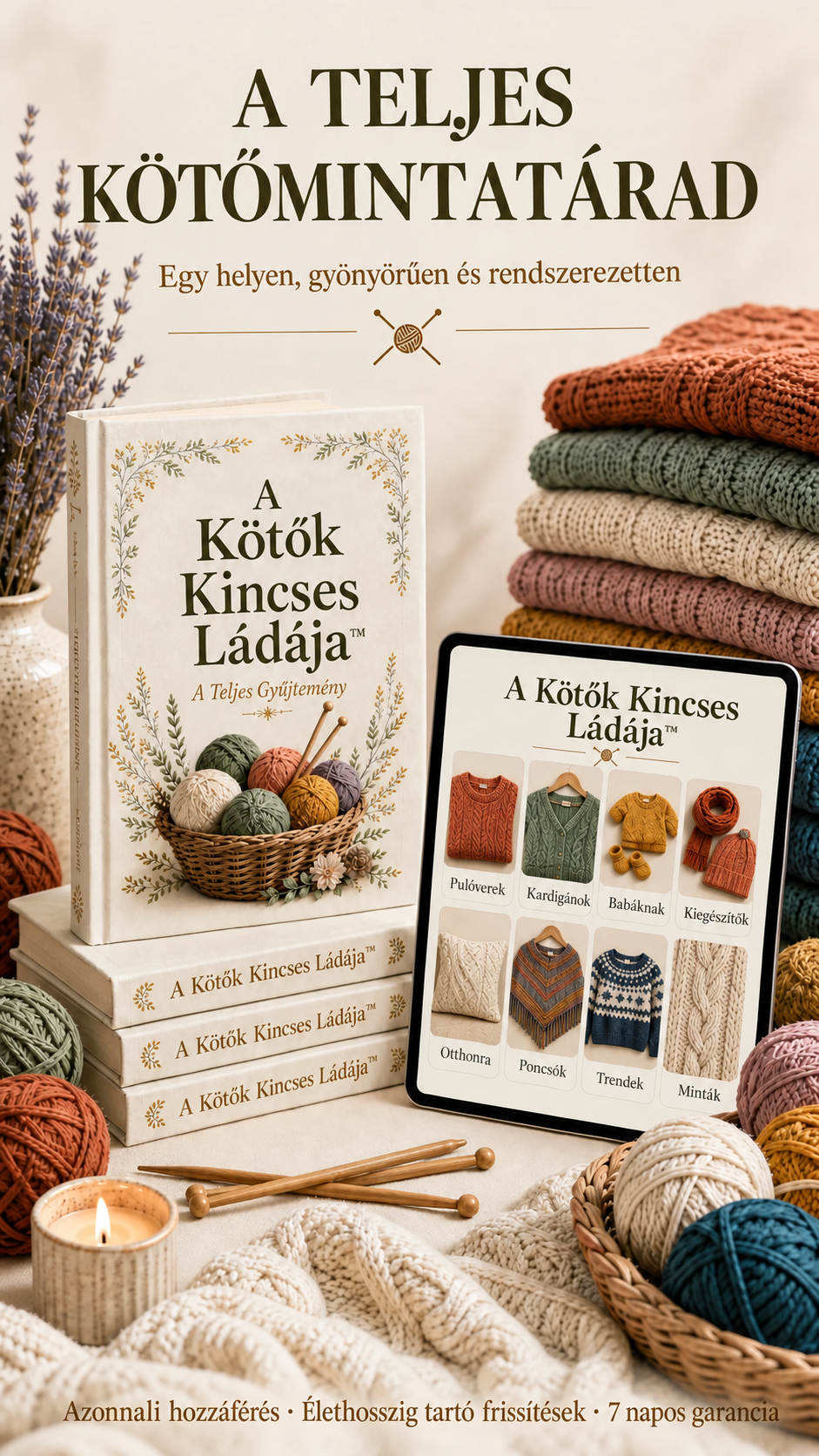 A teljes kötőmintatárad – A Kötők Kincses Ládája